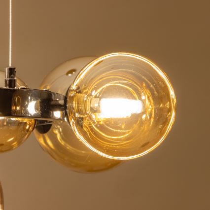 Brilagi - LED Hanglamp aan een koord MILLA 15xG9/3W/230V glanzend chroom/goud