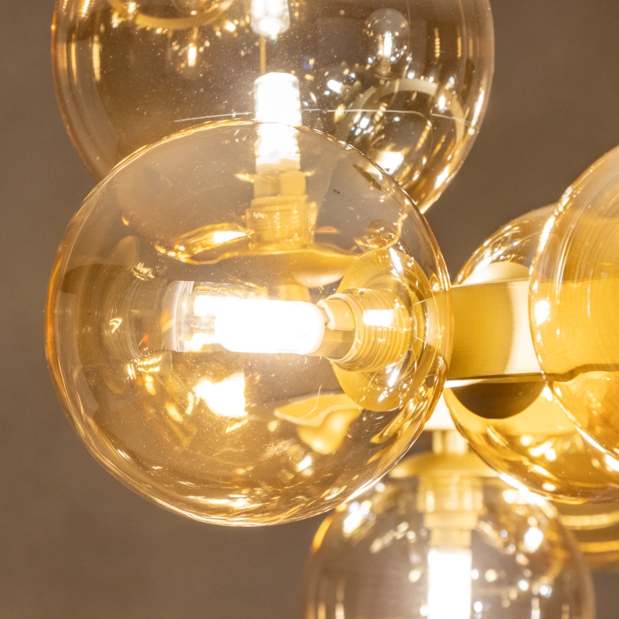 Brilagi - LED Hanglamp aan een koord MILLA 15xG9/3W/230V goud