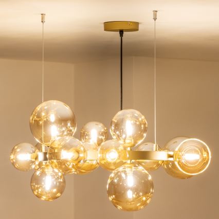 Brilagi - LED Hanglamp aan een koord MILLA 15xG9/3W/230V goud