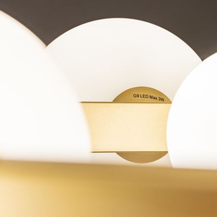 Brilagi - LED Hanglamp aan een koord MILLA 15xG9/3W/230V goud/wit