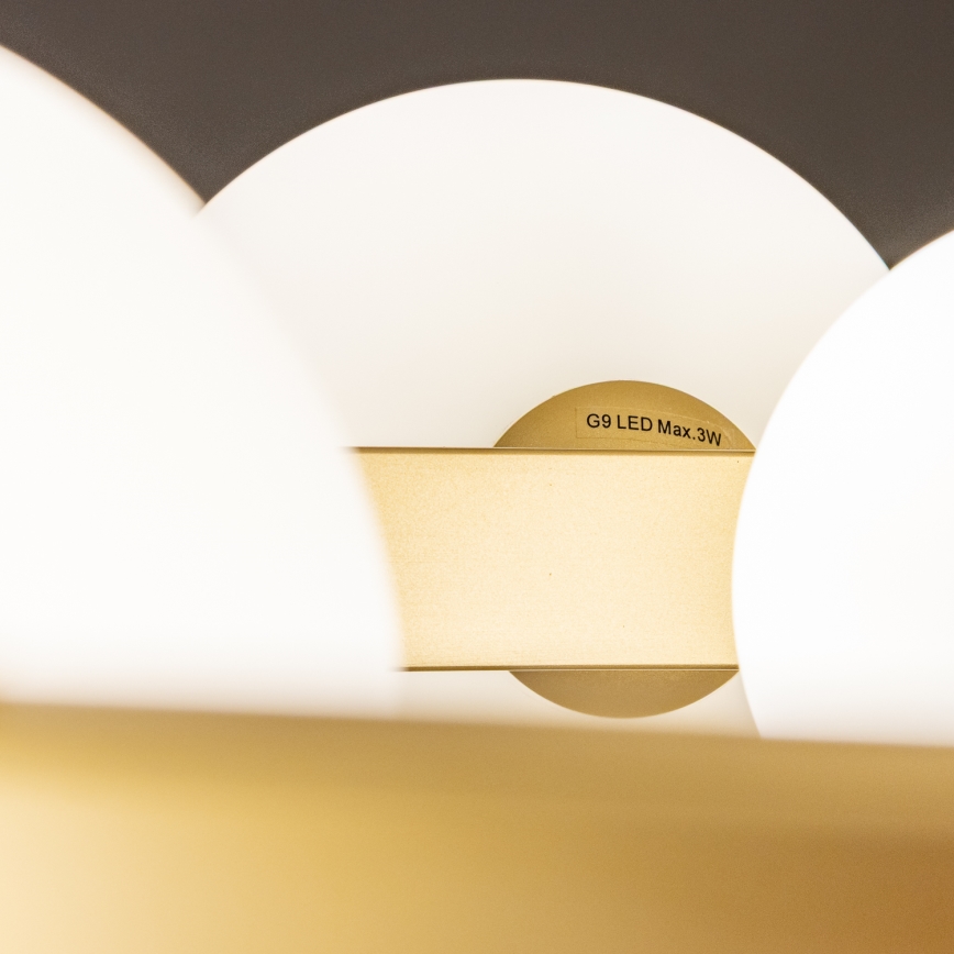 Brilagi - LED Hanglamp aan een koord MILLA 15xG9/3W/230V goud/wit