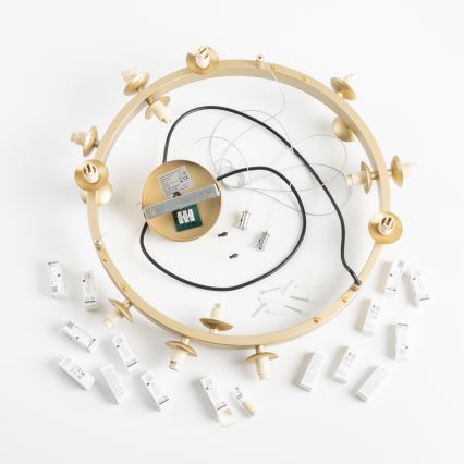 Brilagi - LED Hanglamp aan een koord MILLA 15xG9/3W/230V goud/wit