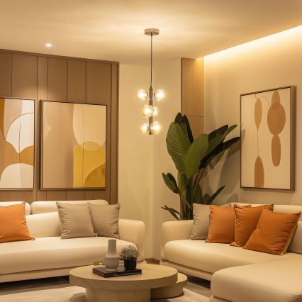 Brilagi - LED Hanglamp aan een koord MILLA 6xG9/3W/230V glanzend chroom/goud