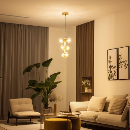 Brilagi - LED Hanglamp aan een koord MILLA 6xG9/3W/230V goud