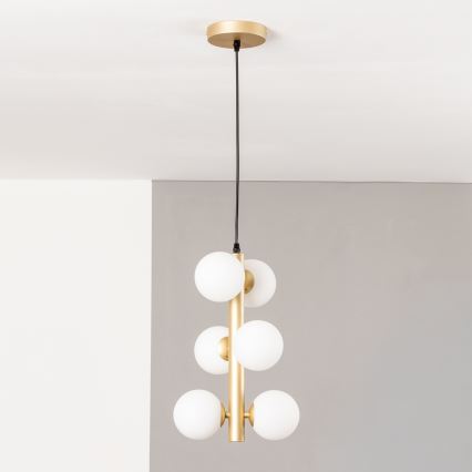 Brilagi - LED Hanglamp aan een koord MILLA 6xG9/3W/230V goud/wit
