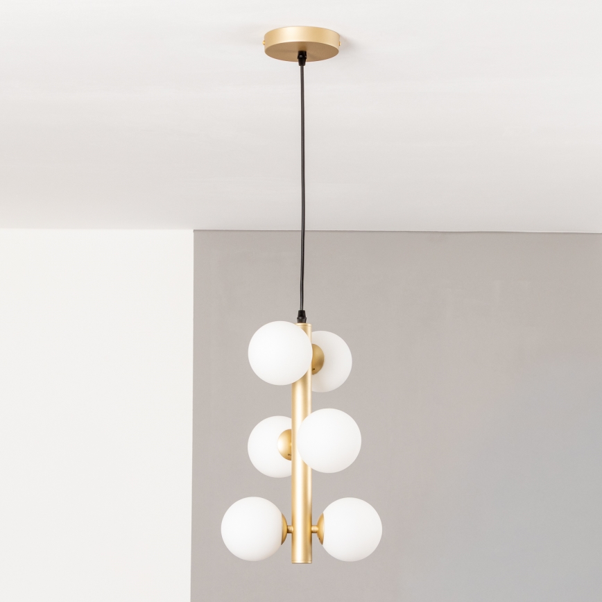 Brilagi - LED Hanglamp aan een koord MILLA 6xG9/3W/230V goud/wit