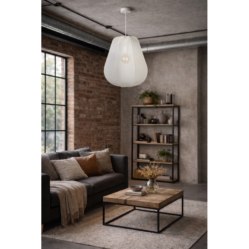 Brilagi - LED-hanglamp aan kabel ARVEN 1xE27/8W/230V Ø 37 cm wit