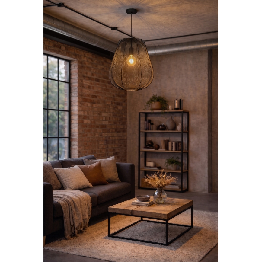 Brilagi - LED-hanglamp aan kabel ARVEN 1xE27/8W/230V Ø 37 cm zwart