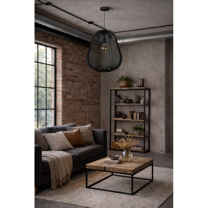 Brilagi - LED-hanglamp aan kabel ARVEN 1xE27/8W/230V Ø 37 cm zwart