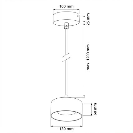Brilagi - LED Hanglamp aan kabel AURA LUX 1xGX53/30W/230V zwart/goud