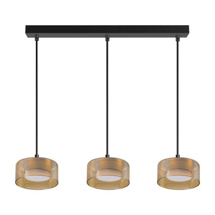Brilagi - LED Hanglamp aan kabel AURA LUX 3xGX53/30W/230V zwart/goud