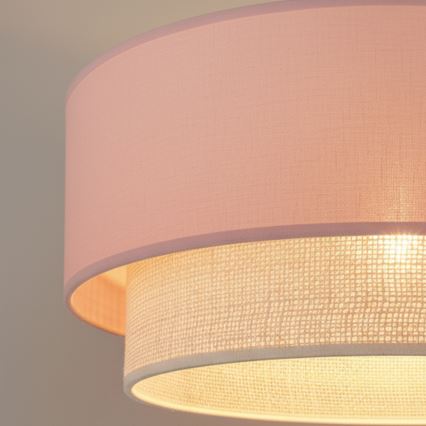 Brilagi - LED-hanglamp aan kabel BOHO BOBO 1xE27/10W/230V Ø 40 cm roze/crème