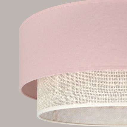 Brilagi - LED-hanglamp aan kabel BOHO BOBO 1xE27/10W/230V Ø 40 cm roze/crème