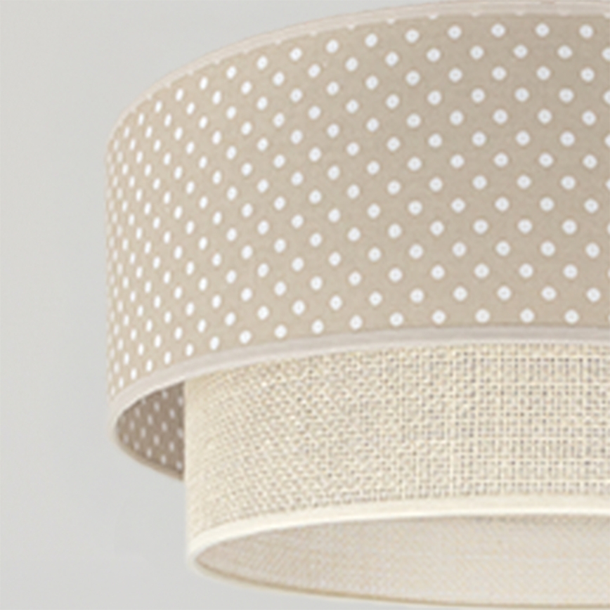 Brilagi-LED Hanglamp aan kabel BOHO BOBO 1xE27/60W/230V Ø 40 cm met stippen, beige/crème