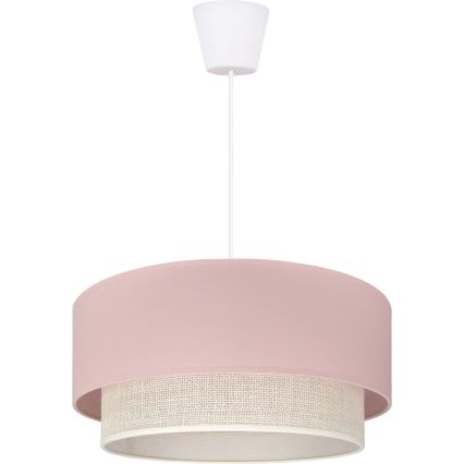 Brilagi - LED-hanglamp aan kabel BOHO BOBO 1xE27/60W/230V Ø 40 cm roze/crème