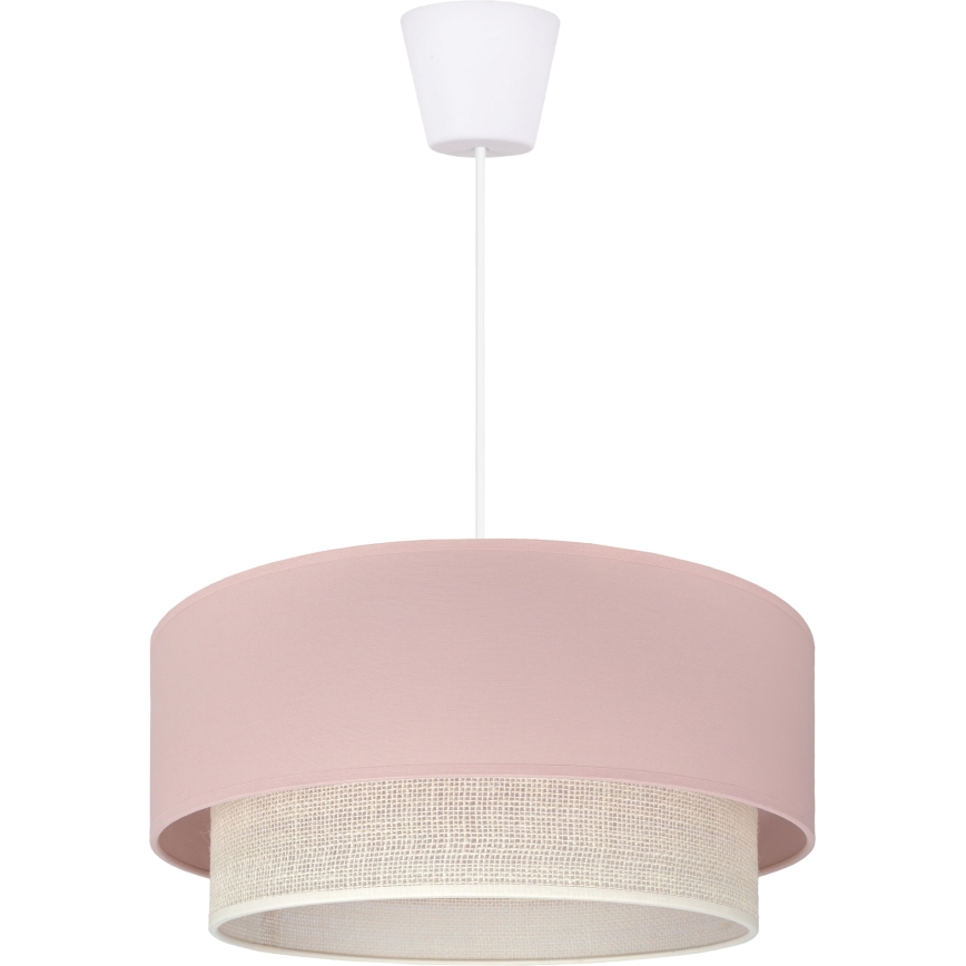 Brilagi - LED-hanglamp aan kabel BOHO BOBO 1xE27/60W/230V Ø 40 cm roze/crème