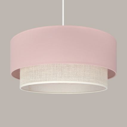 Brilagi - LED-hanglamp aan kabel BOHO BOBO 1xE27/60W/230V Ø 40 cm roze/crème