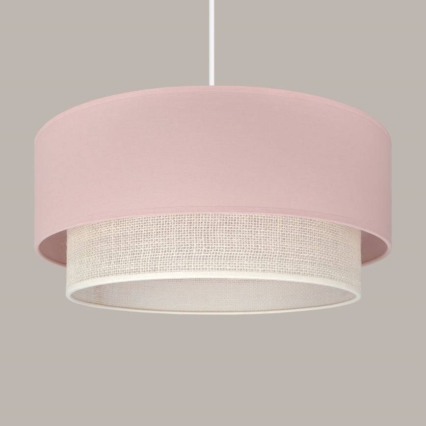 Brilagi - LED-hanglamp aan kabel BOHO BOBO 1xE27/60W/230V Ø 40 cm roze/crème