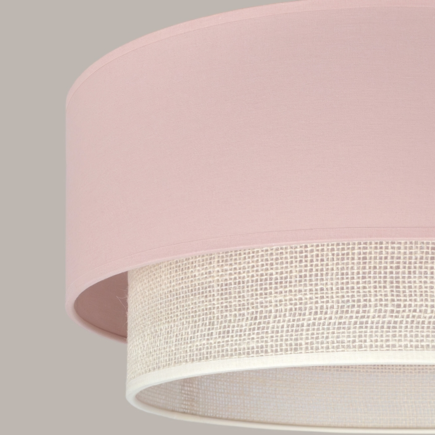 Brilagi - LED-hanglamp aan kabel BOHO BOBO 1xE27/60W/230V Ø 40 cm roze/crème