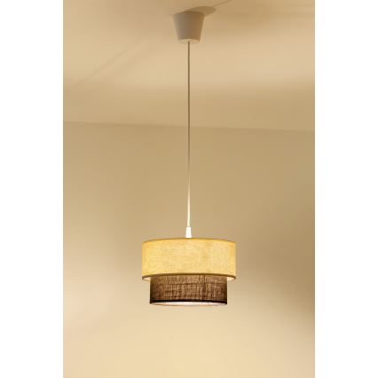 Brilagi - LED-hanglamp aan kabel BOHO-stijl 1xE27/15W/230V Ø 25 cm crème/bruin