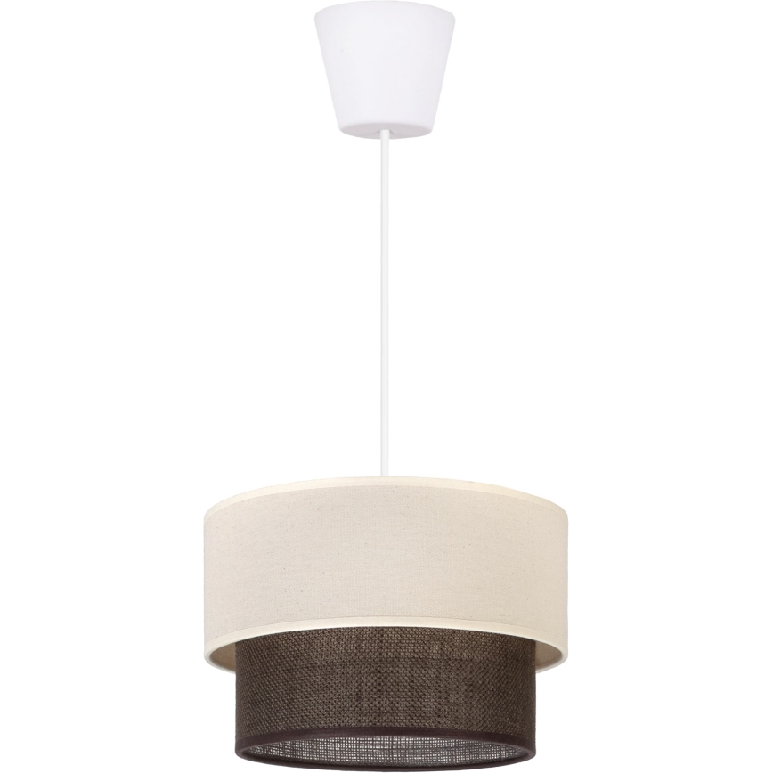 Brilagi - LED-hanglamp aan kabel BOHO-stijl 1xE27/15W/230V Ø 25 cm crème/bruin