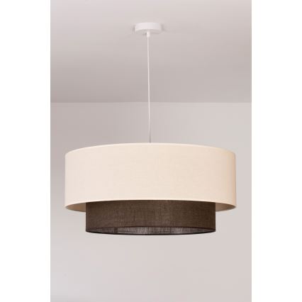 Brilagi - LED-hanglamp aan kabel BOHO-STIJL 3xE27/15W/230V Ø 60 cm crème/bruin
