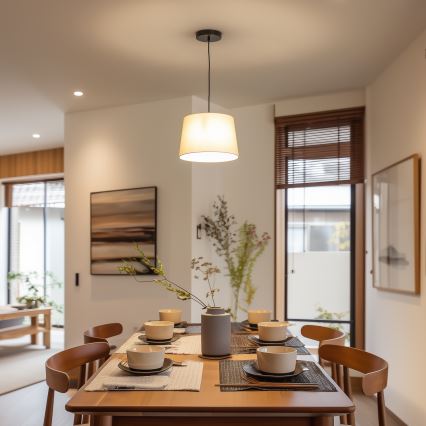 Brilagi - LED hanglamp aan kabel CERIA 1xE27/40W/230V Ø 30 cm beige