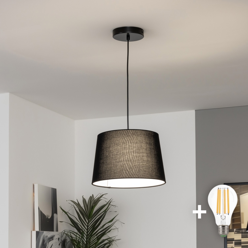Brilagi - LED-hanglamp aan kabel CERIA 1xE27/40W/230V Ø 30 cm zwart