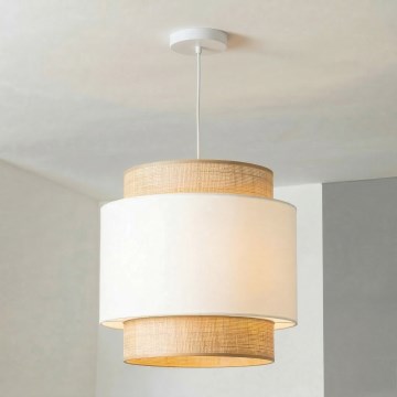 Brilagi - LED-hanglamp aan kabel CERIA 1xE27/40W/230V Ø 40 cm beige/wit
