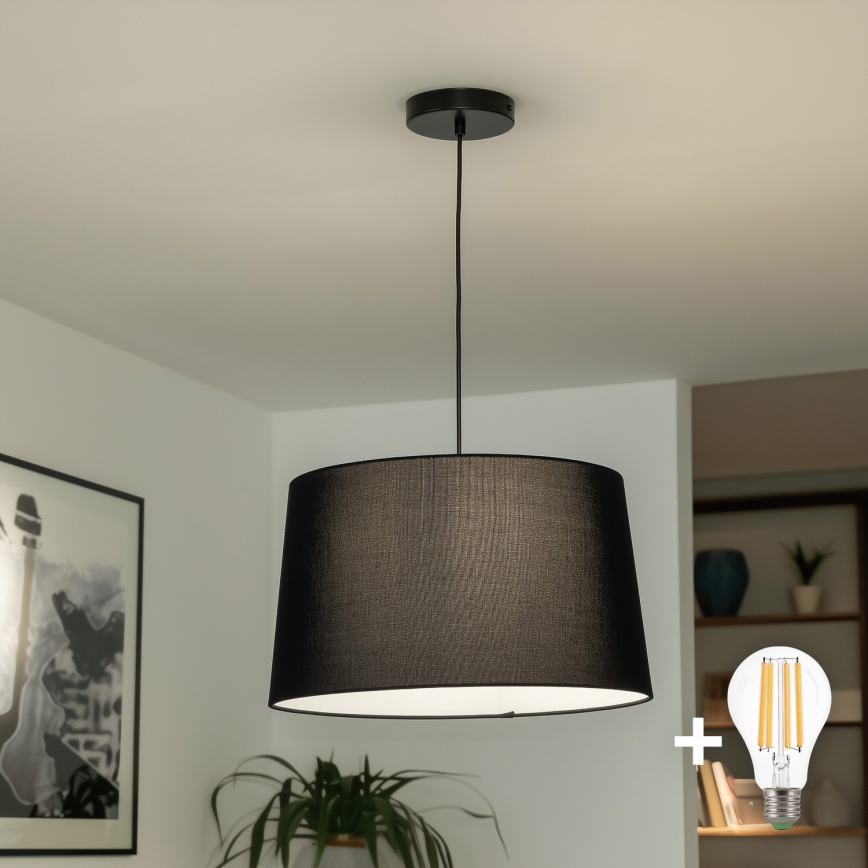 Brilagi - LED-hanglamp aan kabel CERIA 1xE27/40W/230V Ø 45 cm zwart