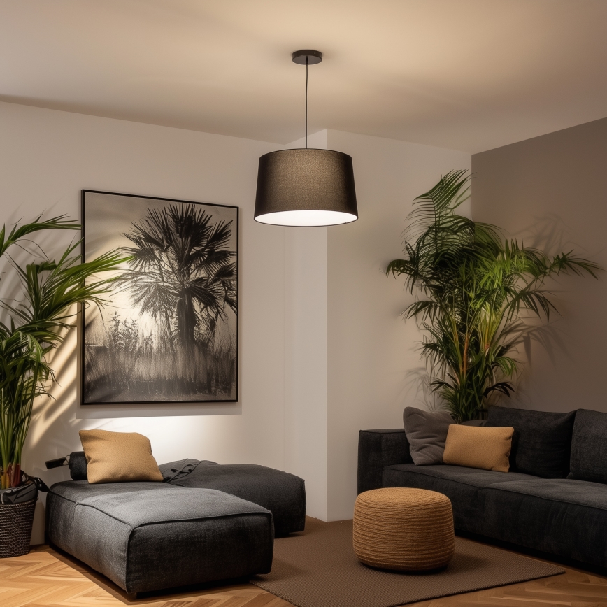 Brilagi - LED-hanglamp aan kabel CERIA 1xE27/40W/230V Ø 45 cm zwart