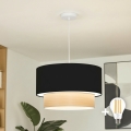 Brilagi - LED-hanglamp aan kabel CERIA 1xE27/40W/230V Ø 50 cm zwart/beige