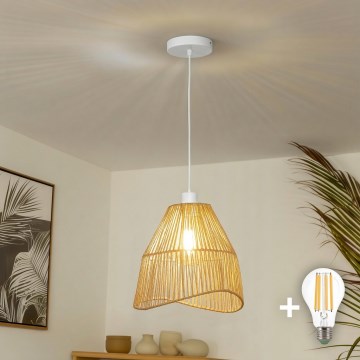 Brilagi - LED hanglamp aan kabel CERIA BOHO 1xE27/40W/230V Ø 30 cm bruin