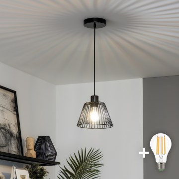Brilagi - LED-hanglamp aan kabel CERIA WIRE 1xE27/40W/230V Ø 21 cm zwart