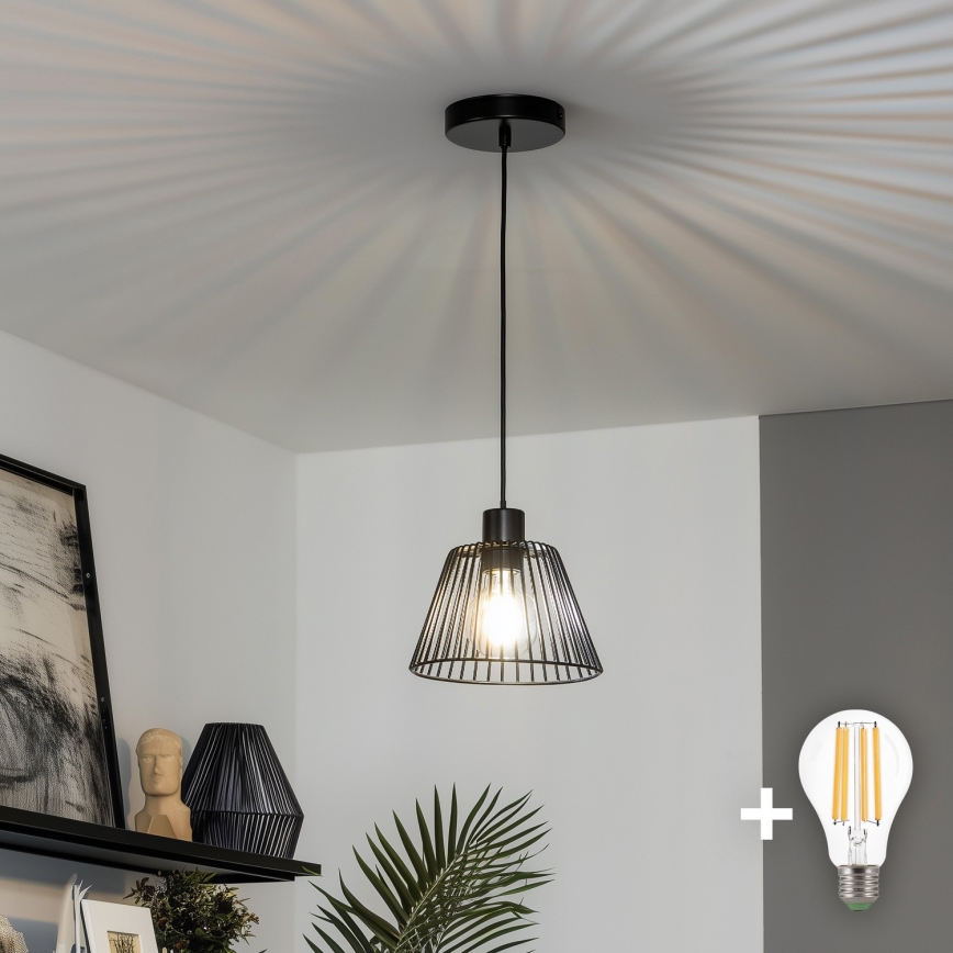 Brilagi - LED-hanglamp aan kabel CERIA WIRE 1xE27/40W/230V Ø 21 cm zwart