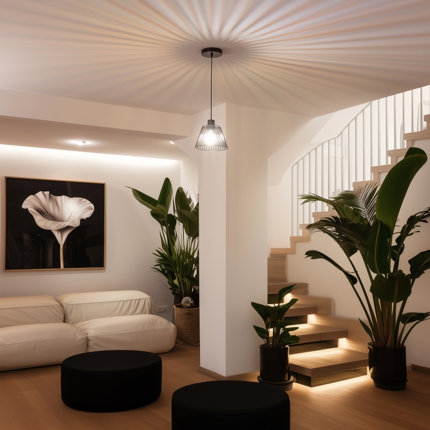 Brilagi - LED-hanglamp aan kabel CERIA WIRE 1xE27/40W/230V Ø 21 cm zwart