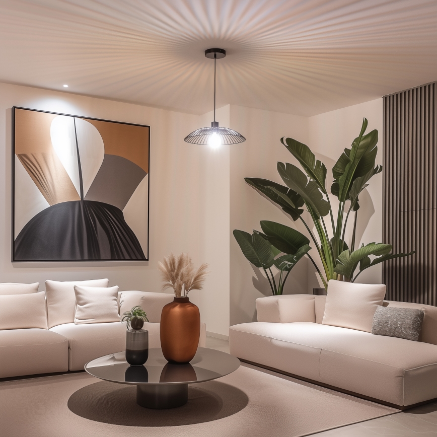 Brilagi - LED-hanglamp aan kabel CERIA WIRE 1xE27/40W/230V Ø 38 cm zwart