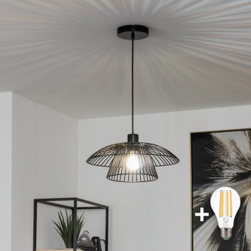 Brilagi - LED-hanglamp aan kabel CERIA WIRE 1xE27/40W/230V Ø 38 cm zwart