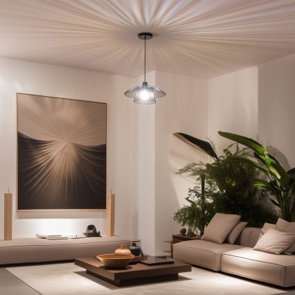 Brilagi - LED-hanglamp aan kabel CERIA WIRE 1xE27/40W/230V Ø 38 cm zwart