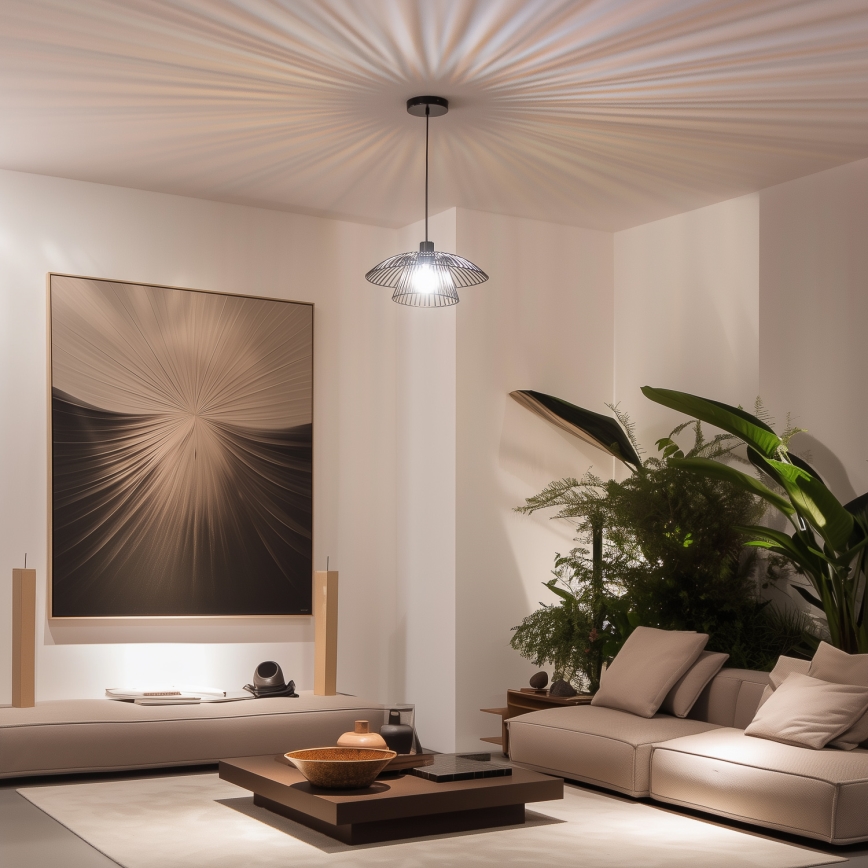 Brilagi - LED-hanglamp aan kabel CERIA WIRE 1xE27/40W/230V Ø 38 cm zwart