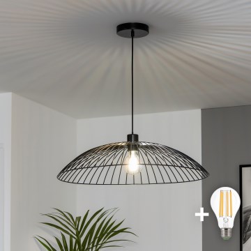 Brilagi - LED hanglamp aan kabel CERIA WIRE 1xE27/40W/230V Ø 60 cm zwart