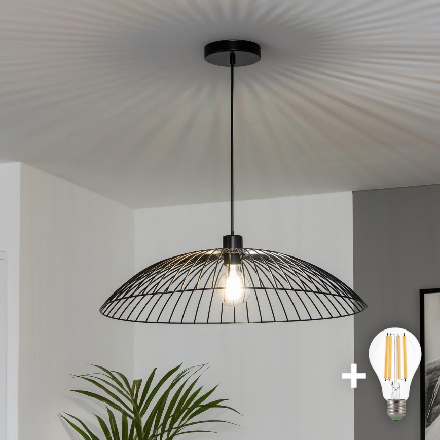 Brilagi - LED hanglamp aan kabel CERIA WIRE 1xE27/40W/230V Ø 60 cm zwart
