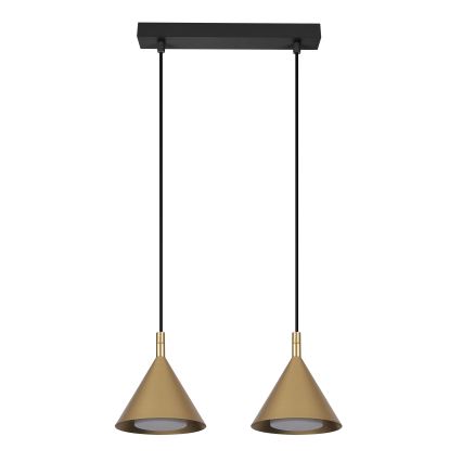 BRILAGI - LED Hanglamp aan kabel CONE DOUBLE 2xGX53/15W/230V goudkleurig