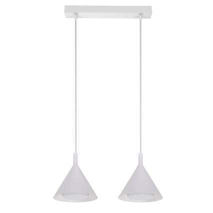 BRILAGI - LED Hanglamp aan kabel CONE DOUBLE 2xGX53/15W/230V wit