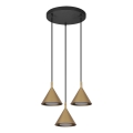 BRILAGI - LED Hanglamp aan kabel CONE TRIPLE ROUND 3xGX53/15W/230V goudkleurig