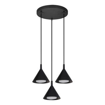 BRILAGI - LED Hanglamp aan kabel CONE TRIPLE ROUND 3xGX53/15W/230V zwart