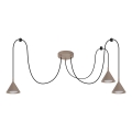 BRILAGI - LED Hanglamp aan kabel CONE TRIPLE SPIDER 3xGX53/15W/230V beige