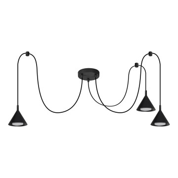 BRILAGI - LED Hanglamp aan kabel CONE TRIPLE SPIDER 3xGX53/15W/230V zwart