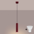 Brilagi - LED-hanglamp aan kabel CRESTO 1xGU10/10W/230V bordeaux
