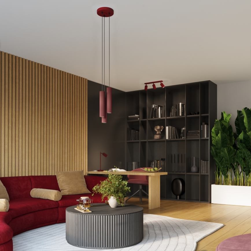 Brilagi - LED-hanglamp aan kabel CRESTO 1xGU10/10W/230V bordeaux